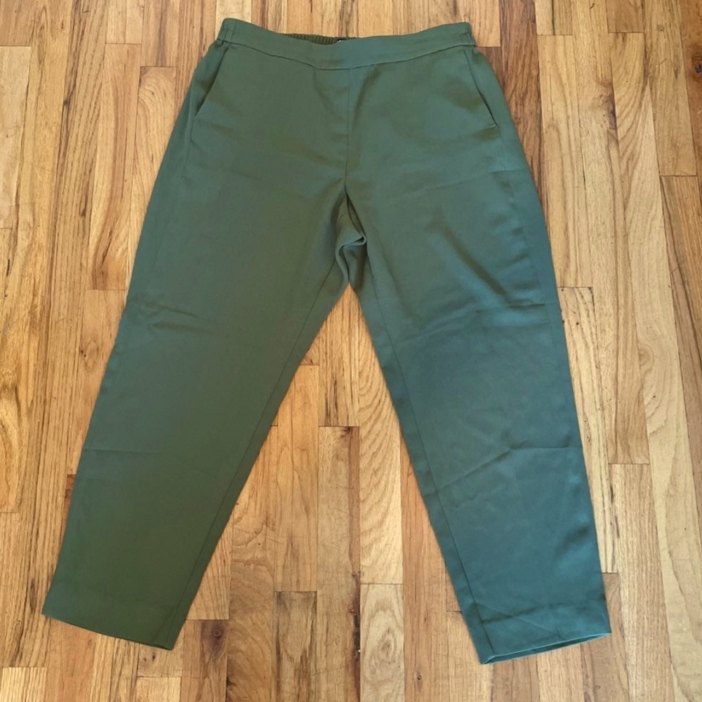 J crew drapey pull on pant - olive size 14